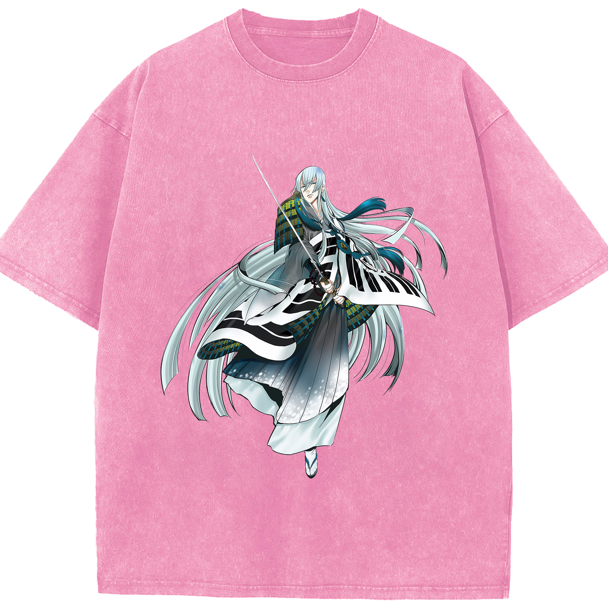 （画像用） 刀剣乱舞 Touken Ranbu 綿100% ヴィンテージ風 半袖Tシャツ（フロントプリント）